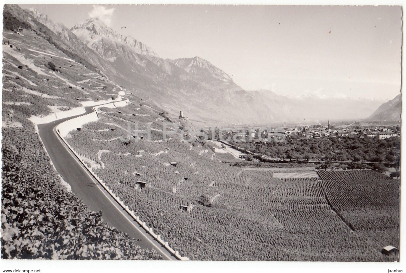 Martigny et la route du col de la Forclaz - 6097 - Switzerland - 1958 - used - JH Postcards