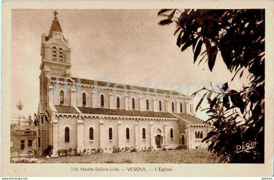 Vesoul - L'Eglise - Haute Saone joiie - church - 709 - old postcard - 1950 - France - used - JH Postcards