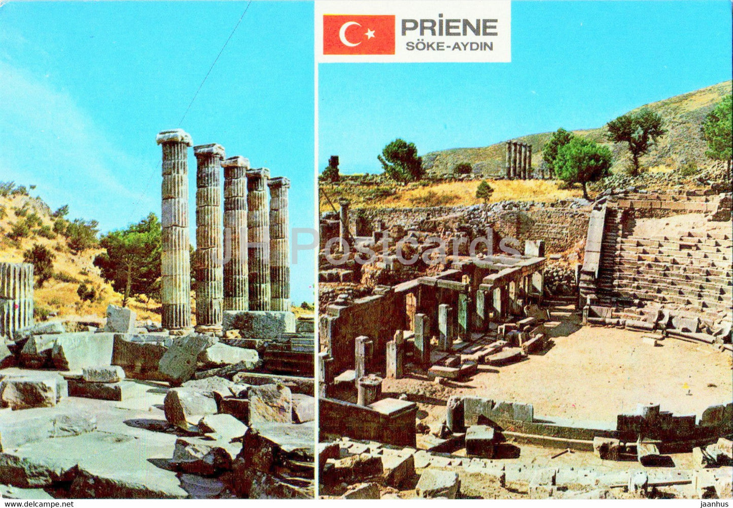 Priene - Soke - Temple and Theatre - ancient world - Turkey - unused - JH Postcards