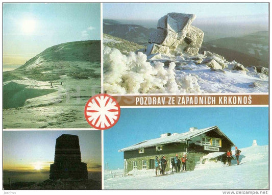 Krkonose - B. Hance mound - Harrachovy stone - Kotel mountain - Czechoslovakia - Czech - unused - JH Postcards