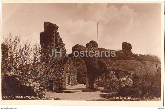 Hastings Castle - 104 - old postcard - England - United Kingdom - unused - JH Postcards