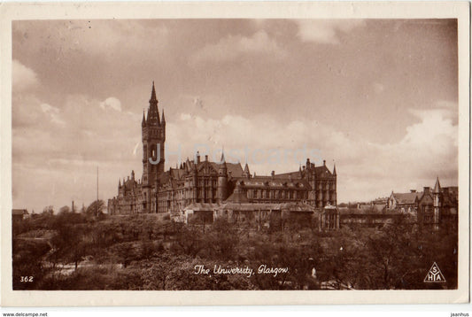 Glasgow - The University - 362 - 1966 - United Kingdom - Scotland - used - JH Postcards