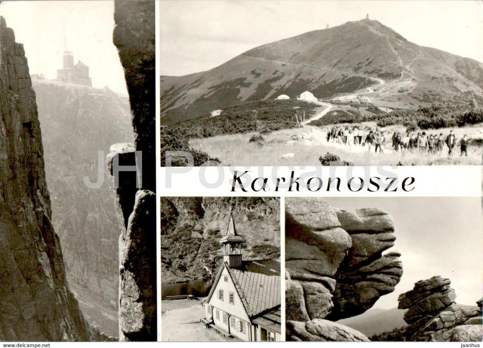 Karkonosze - Schronisko PTTK Nad Snieznymi Kotlami -Sniezka - Samotnia - Konskie Lby - multiview - 1975 - Poland - used - JH Postcards