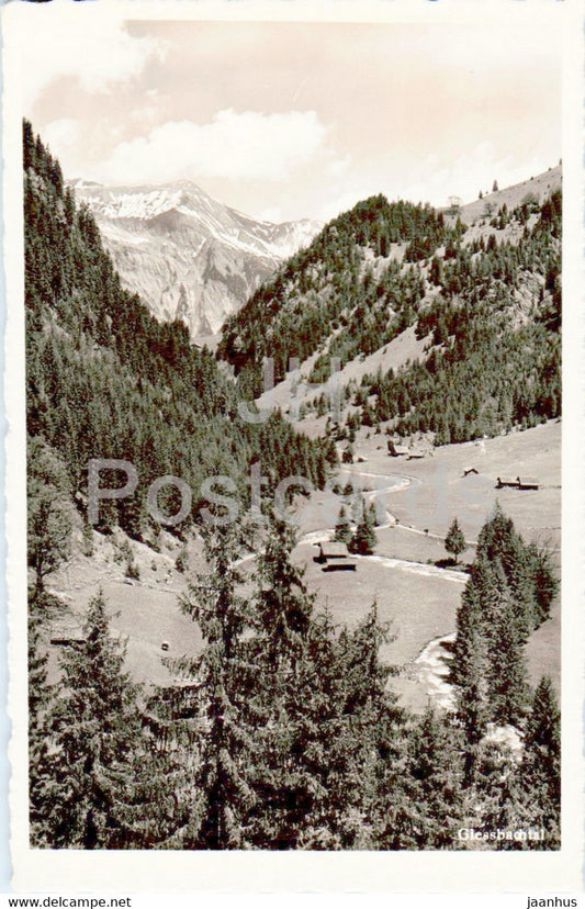 Giessbachtal - Blick gegen Brienzerrothorn - old postcard - Switzerland - used - JH Postcards