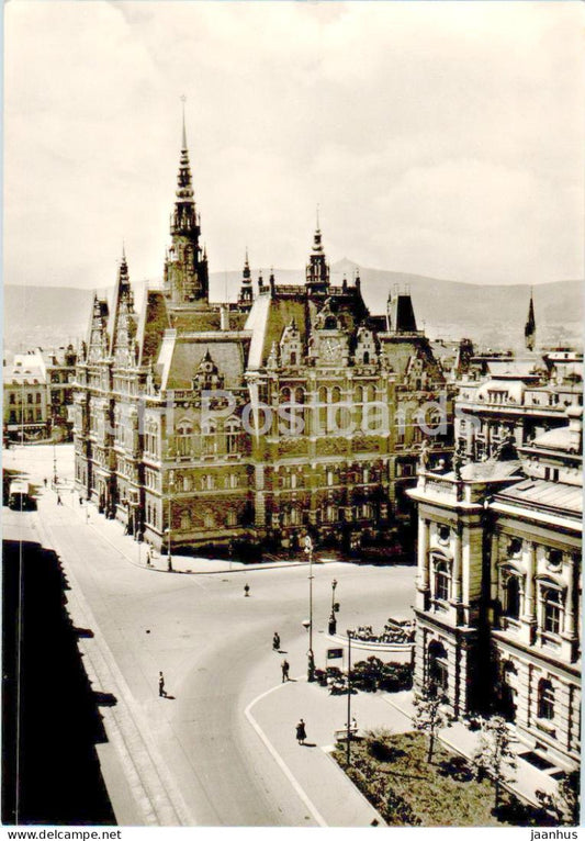 Liberec - namesti Bojovniku - radnice - square - town hall - Czech Repubic - Czechoslovakia - unused - JH Postcards