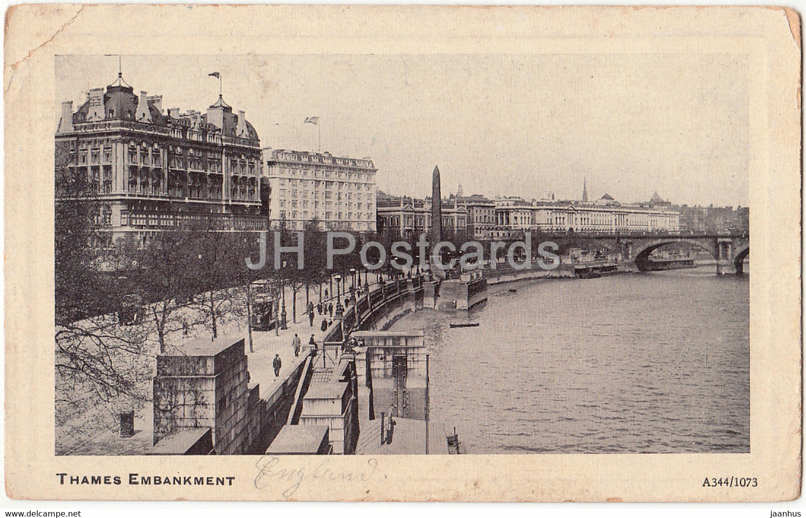 London - Thames Embankment - old postcard - England - United Kingdom - used - JH Postcards