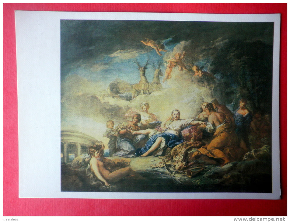 painting by Charles-André van Loo - Rest of Diana - french art - unused - JH Postcards