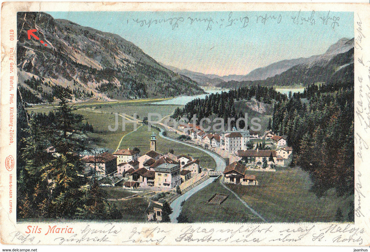 Sils Maria - 6780 - old postcard - 1904 - Switzerland - used - JH Postcards