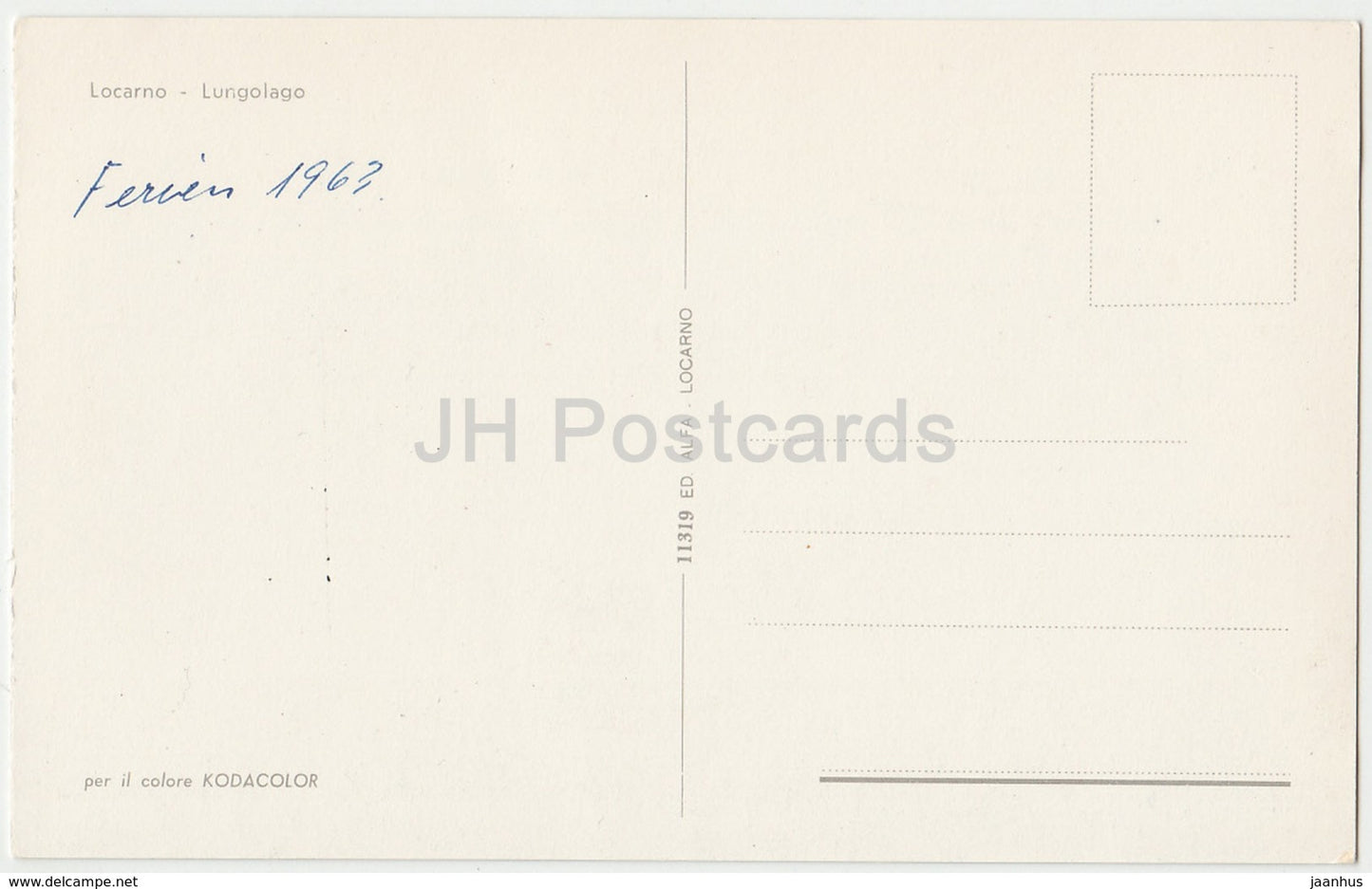 Locarno - Lungolago - 11319 - Switzerland - 1963 - used