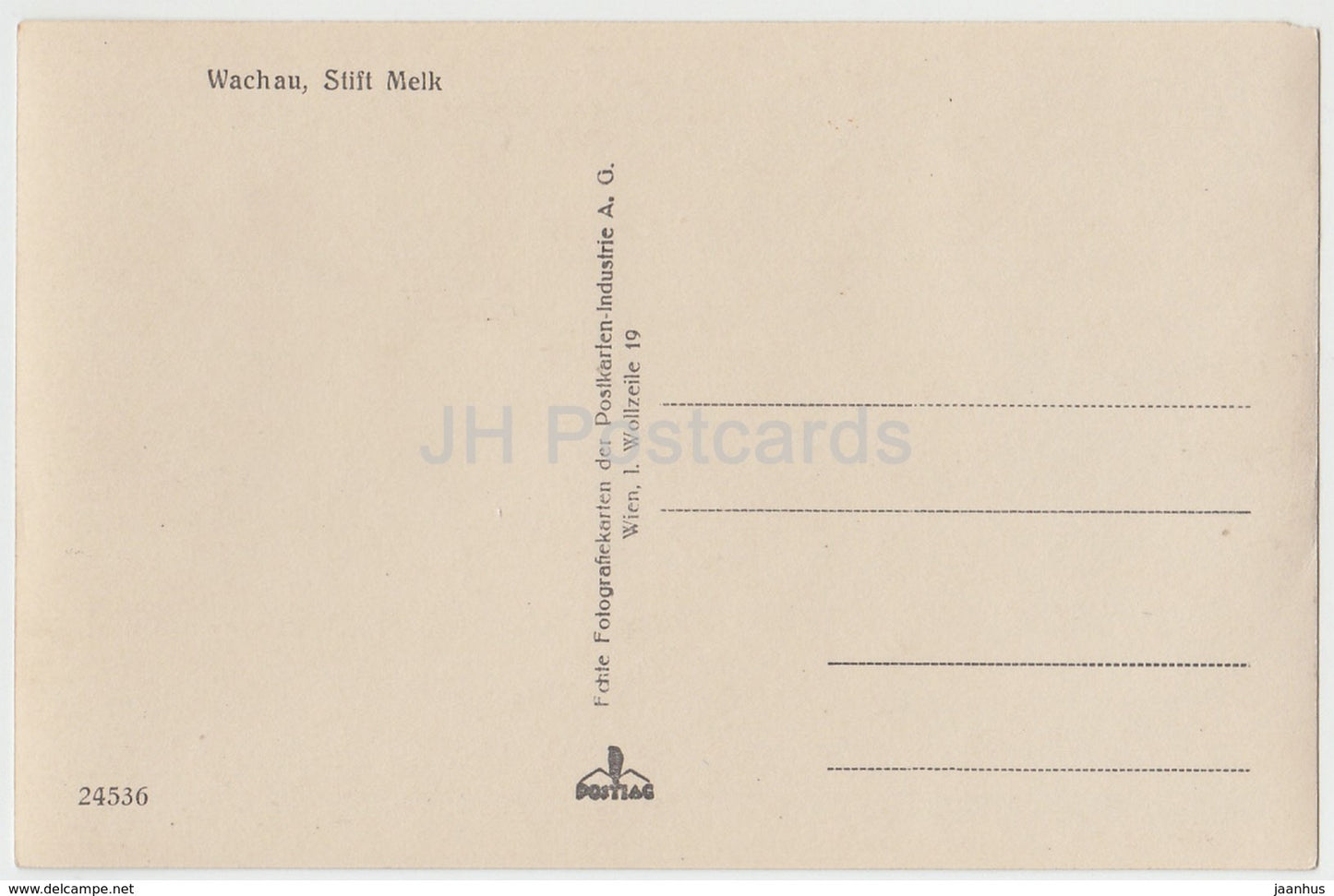 Wachau - Stift Melk - Schiff - 24536 - alte Postkarte - Österreich - ungebraucht