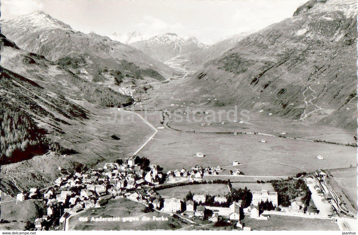 Andermatt gegen die Furka - 905 - old postcard - Switzerland - used - JH Postcards