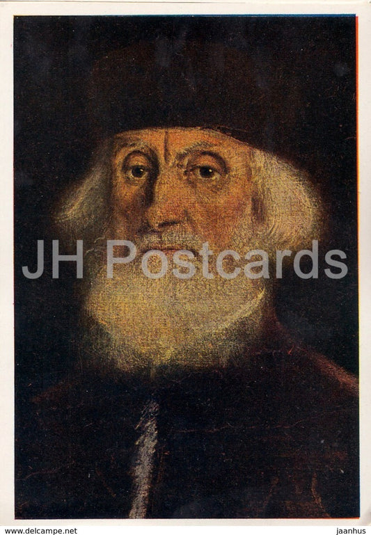 painting by Tintoretto - Portrait of a Man - Italian art - Germany DDR - unused - JH Postcards