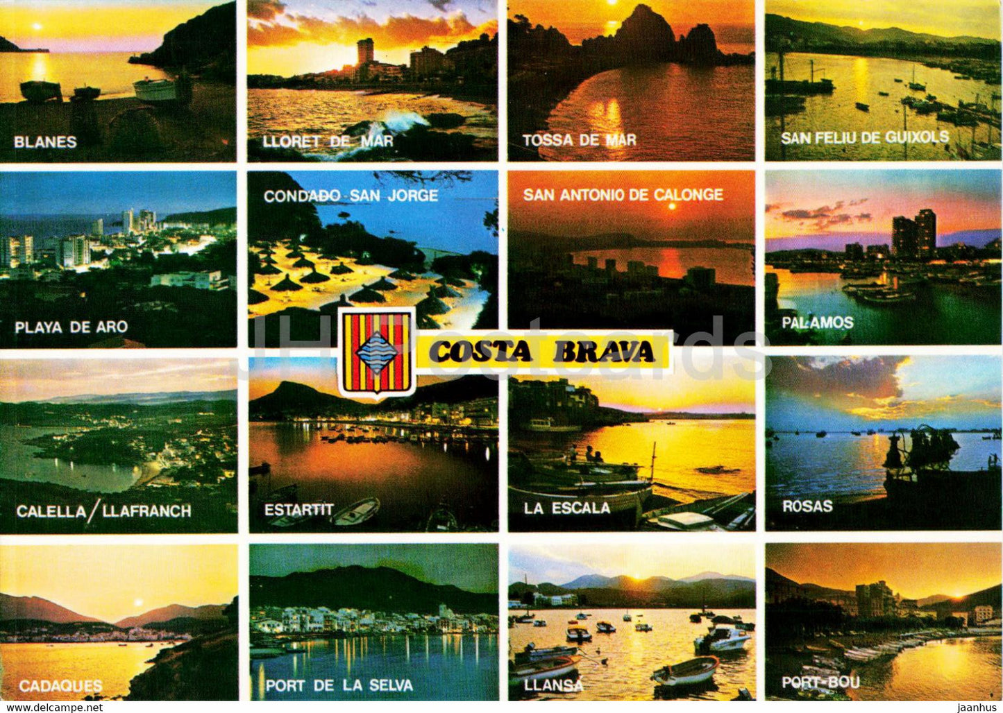 Costa Brava - Contraluces - multiview - Spain - unused - JH Postcards