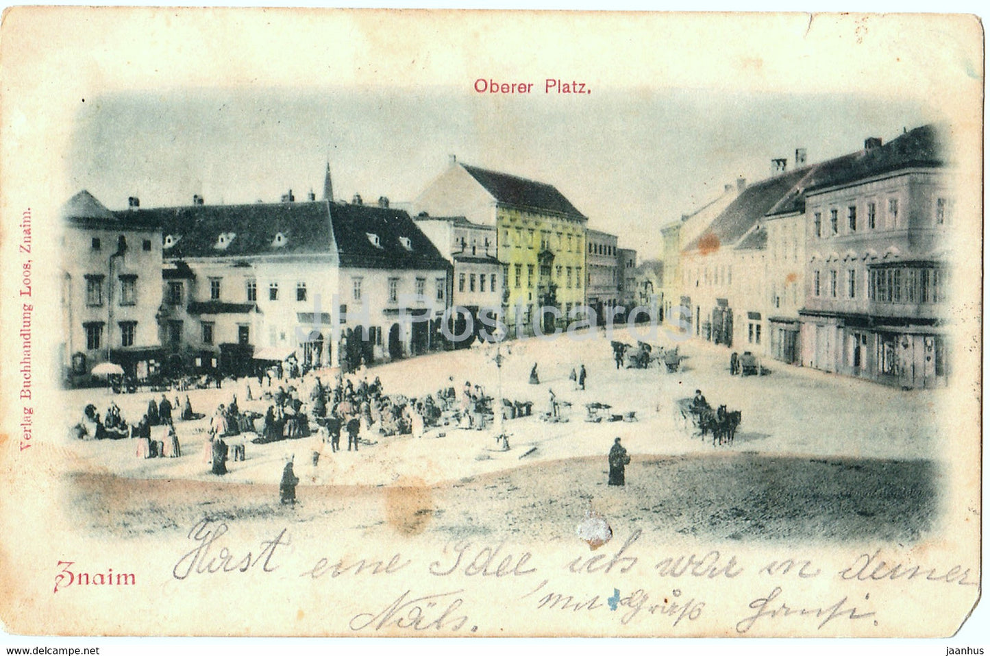 Znaim - Oberer Platz - Znojmo - old postcard - 1901 - Czech Republic - used - JH Postcards