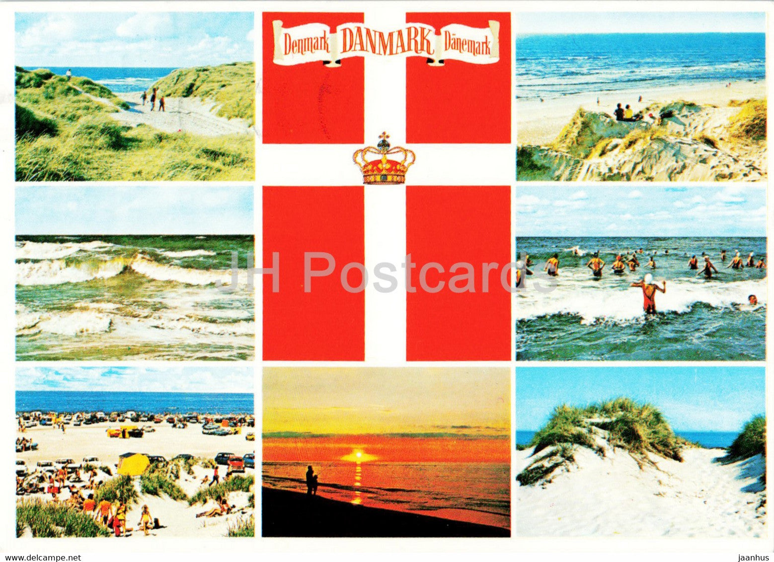Vesterhavet - The North Sea - sea - beach - multiview - 1991 - Denmark - used - JH Postcards
