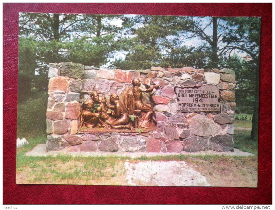 monument in Tahkuna - Hiiumaa island - 1977 - Estonia USSR - unused - JH Postcards