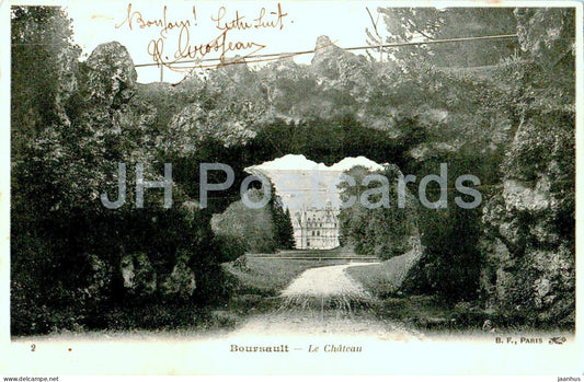 Boursault - Le Chateau - castle - 2 - old postcard - 1904 - France - used - JH Postcards