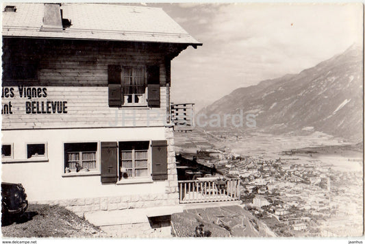 Cafe-Restaurant Bellevue sur Martigny - 6096 - Switzerland - 1958 - used - JH Postcards