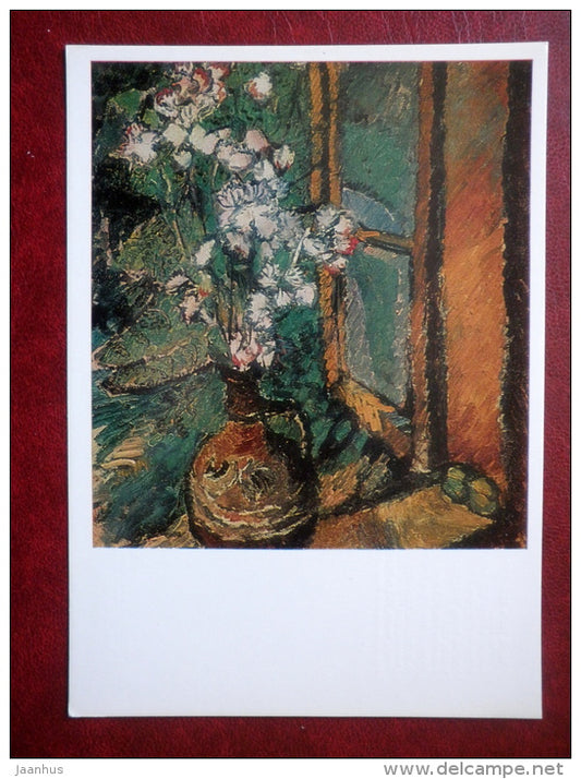 painting by V. Tatlin , Clove , 1908 - flowers - russian art - unused - JH Postcards