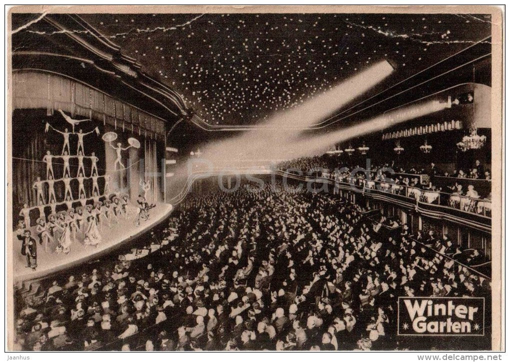 Berlin - Wintergarten , Das Führende Variete - performance - show - acrobats - Germany - 1930 gelaufen - JH Postcards