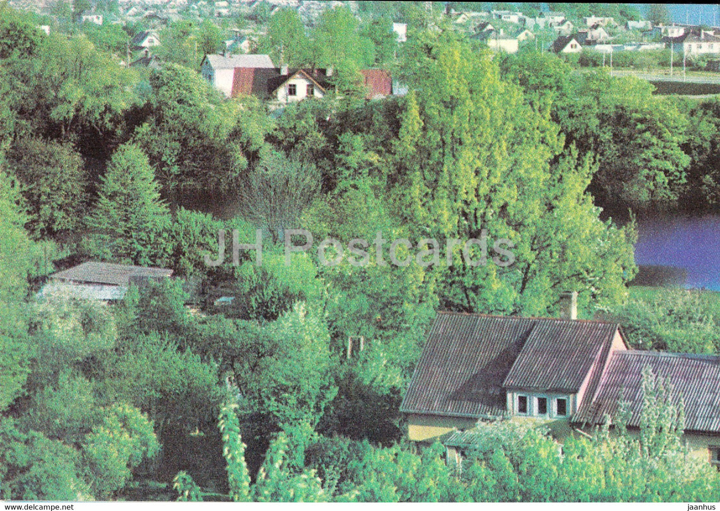 Ogre - town view - 1977 - Latvia USSR - unused - JH Postcards