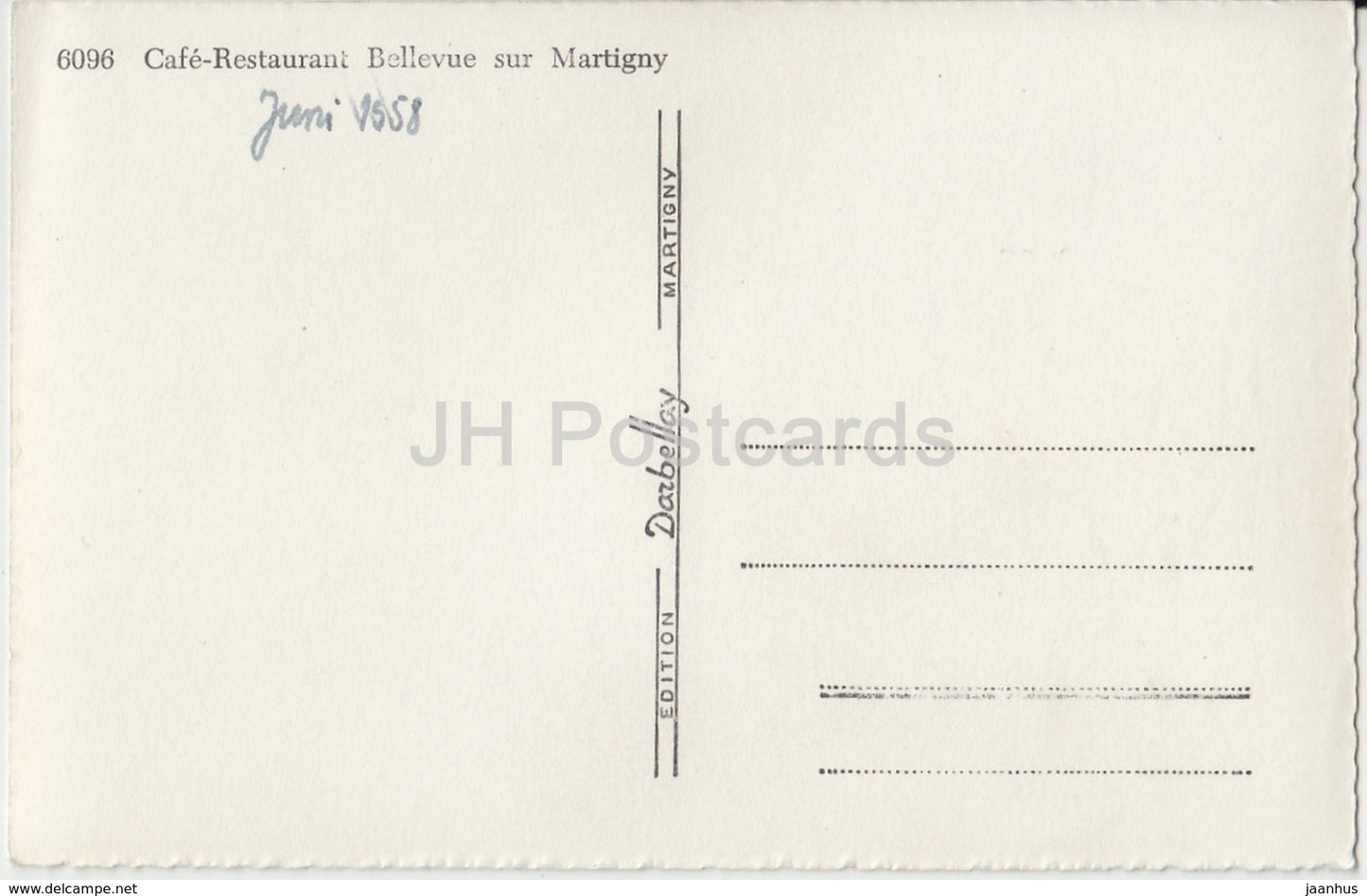 Cafe-Restaurant Bellevue sur Martigny - 6096 - Switzerland - 1958 - used