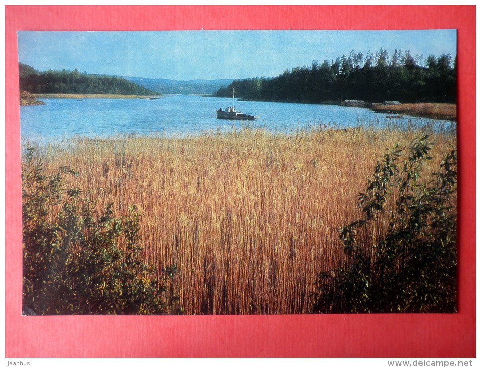 Ladoga gulf - boat - Kareliya - Karelia - 1975 - Russia USSR - unused - JH Postcards