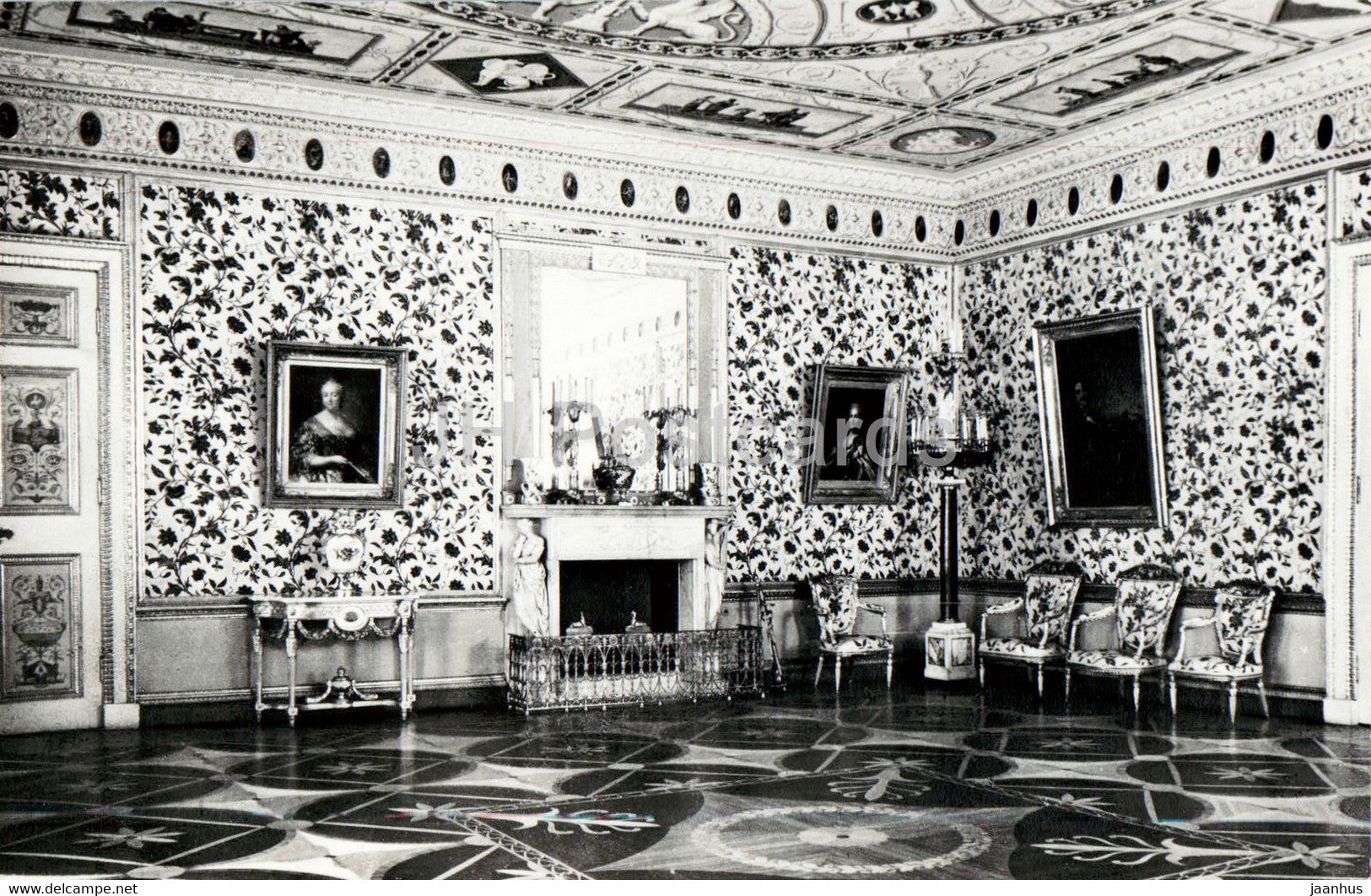 Catherine Palace in Pushkin - Blue living room - 1979 - Russia USSR - unused - JH Postcards