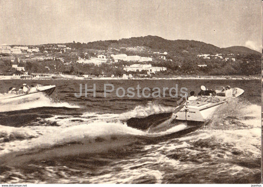 Sochi - boat trip - 1958 - Russia USSR - unused - JH Postcards