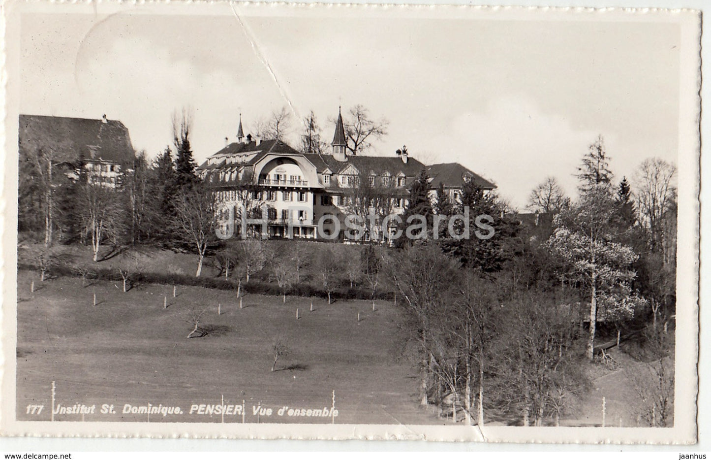 Institut St. Dominique - Pensier - vue d'ensemble - 177 - Switzerland - 1943 - used - JH Postcards