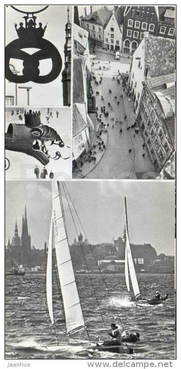 Raekoja street - yacht - sailing boat - bay - Tallinn - photo card - 1975 - USSR Estonia - unused - JH Postcards