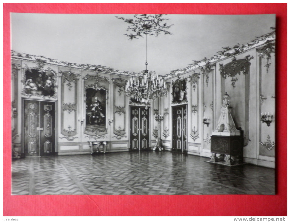 The Green Hall - Heidecksburg Castle - old postcard - Germany DDR - unused - JH Postcards