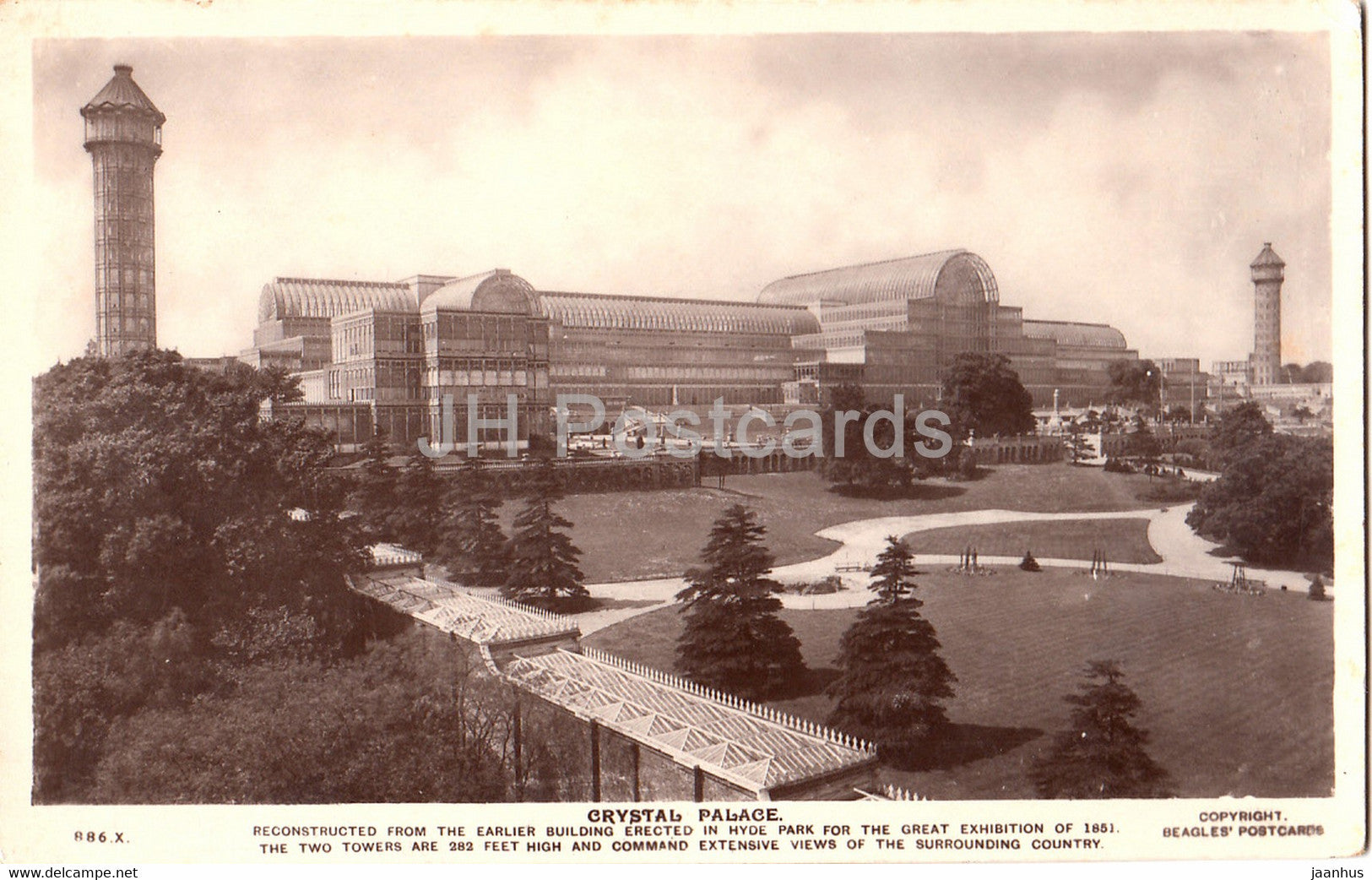 London - Crystal Palace - Beagles - old postcard - 1923 - England - United Kingdom - used - JH Postcards