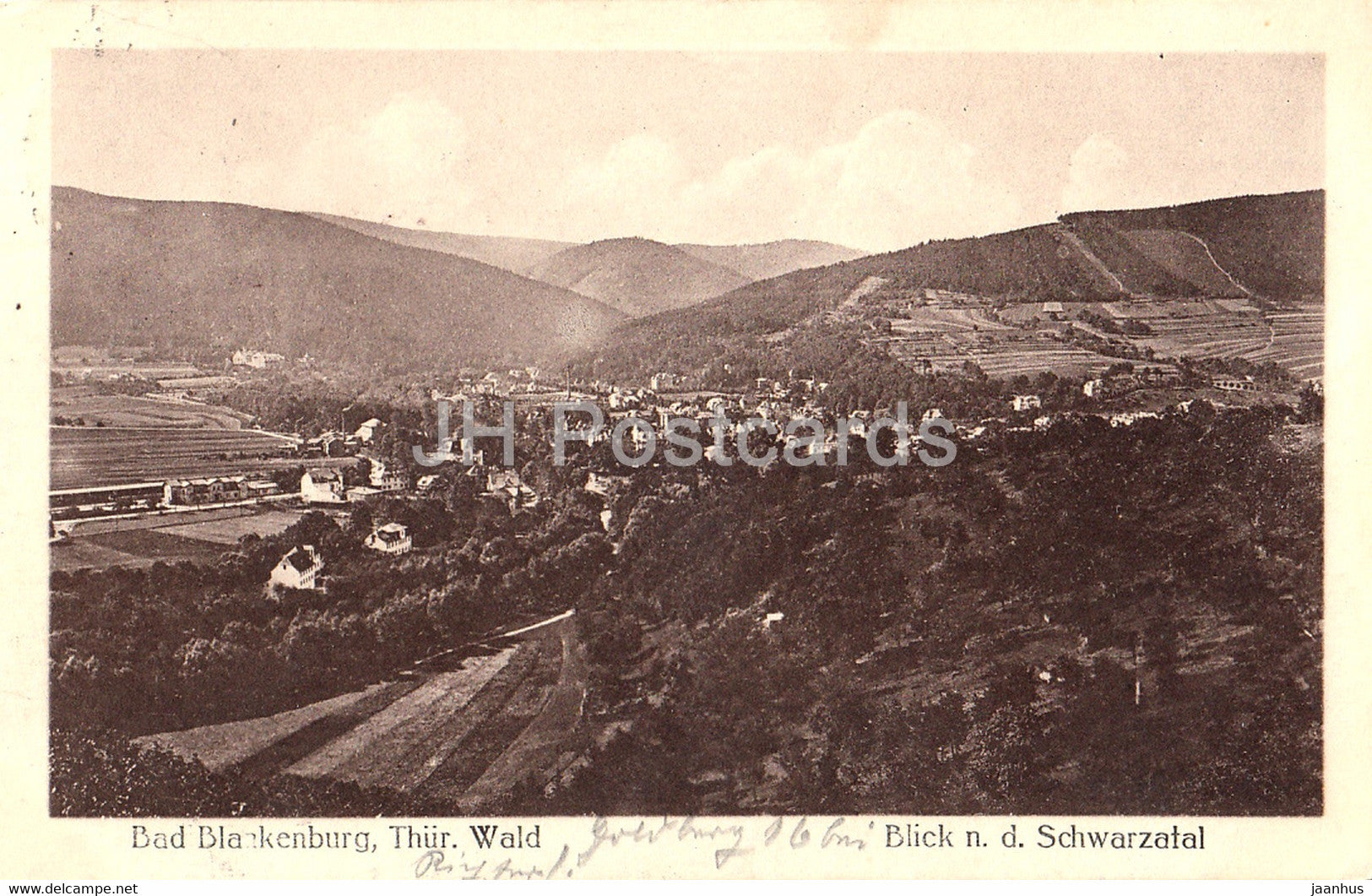 Bad Blankenburg - Thur Wald - Blick n d Schwarzatal - old postcard - 1925 - Germany - used - JH Postcards