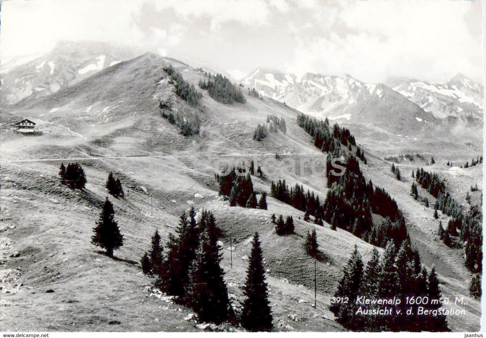 Klewenalp 1600 m - Aussicht v d Bergstation - 3912 - old postcard - 1956 - Switzerland - used - JH Postcards