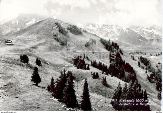 Klewenalp 1600 m - Aussicht v d Bergstation - 3912 - old postcard - 1956 - Switzerland - used - JH Postcards