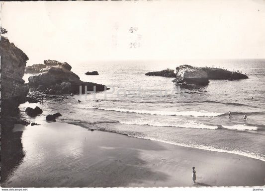 Nos Belles Pyrenees - Biarritz - Les Rochers de Channing et l'Artillerie - old postcard - 1953 - France - used - JH Postcards