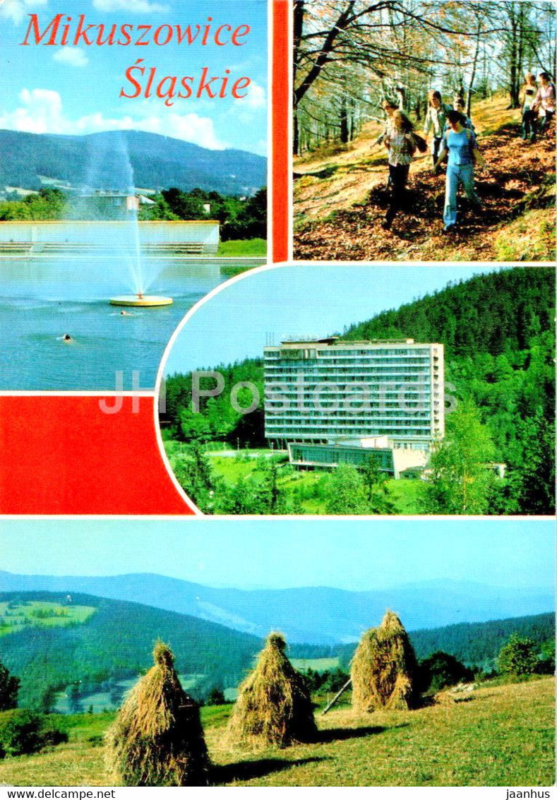 Mikuszowice Slaskie - baseny kapielowe - sanatorium Stalownik - multiview - Poland - unused - JH Postcards