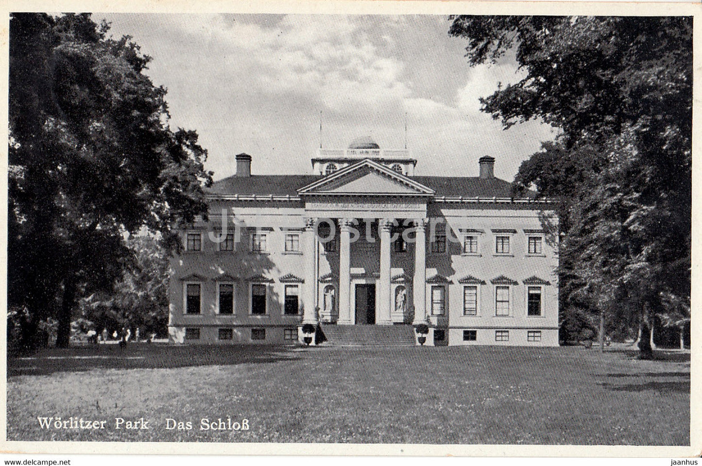 Worlitzer Park - Das Schloss - castle - old postcard - 1938 - Germany - used - JH Postcards