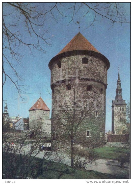 Kiek in de Kök tower - Old Town - postal stationery - Tallinn - 1990 - Estonia USSR - unused - JH Postcards