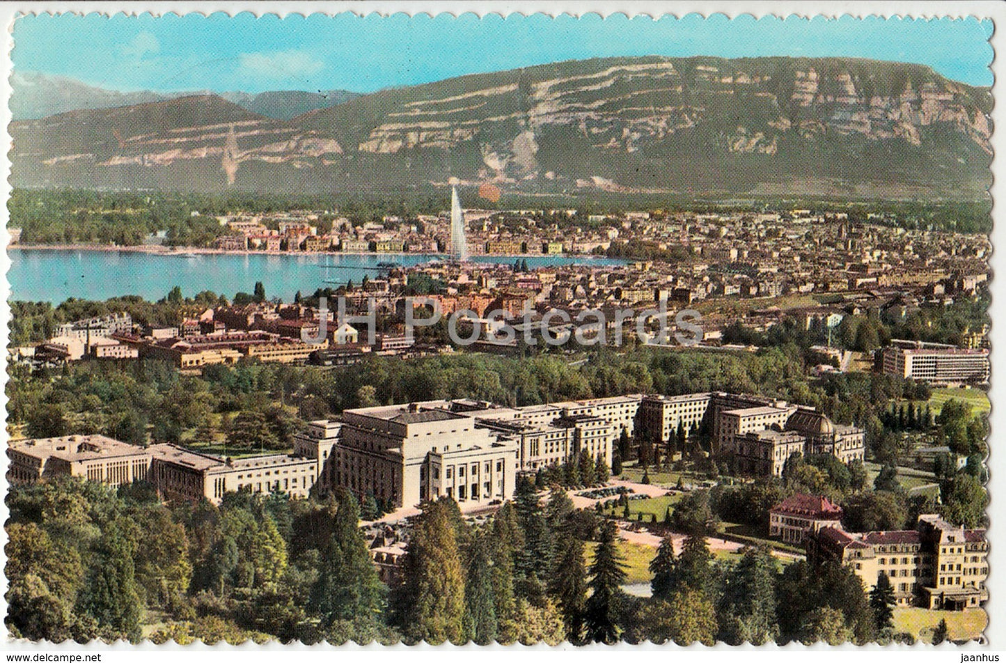 Geneve - Geneva - Palais de l'O.N.U. et la ville - palace - Switzerland - 1962 - used - JH Postcards