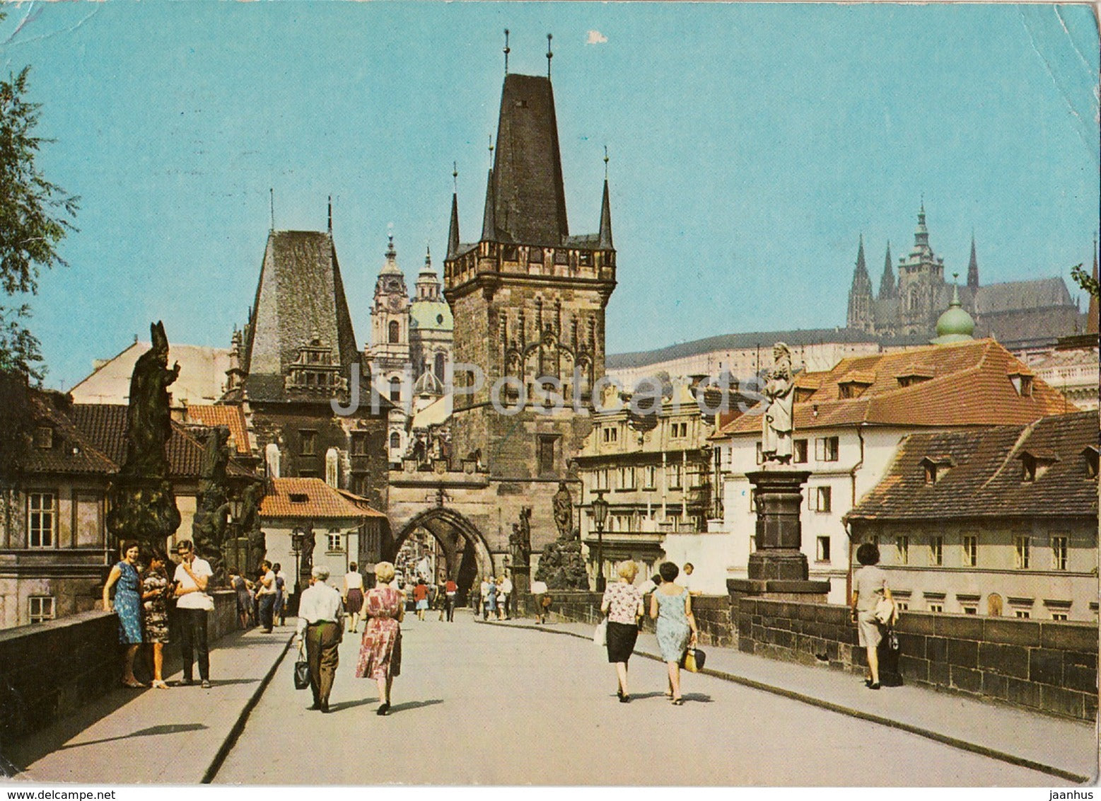 Praha - Prague - The Castle of Prague Hradcany and Charles Bridge - Czechoslovakia - Czech Republic - 1972 - used - JH Postcards