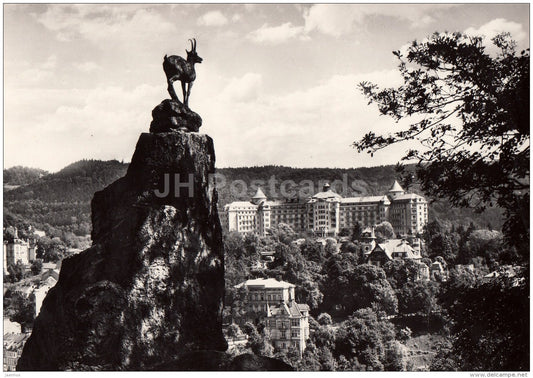 Karlovy Vary - Stag's Leap - 1959 - Czech - Czechoslovakia - unused - JH Postcards