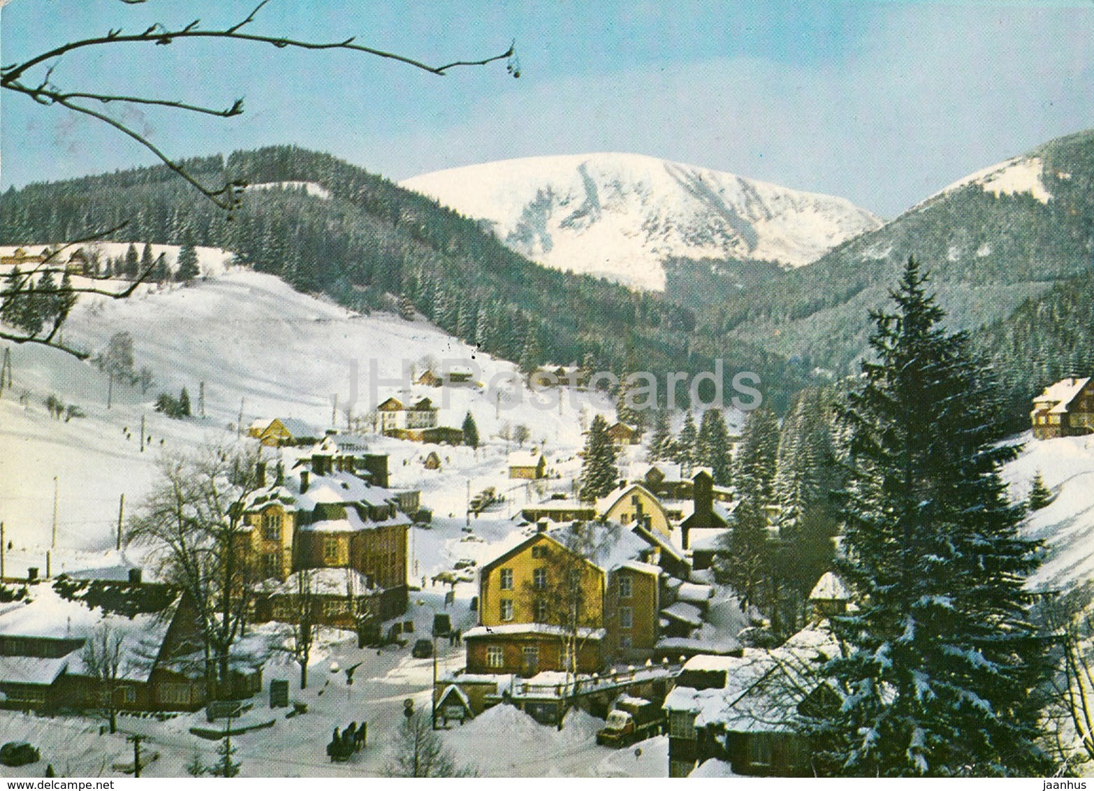 Krkonose - mountain recreation centre - Czechoslovakia - Czech Republic - 1973 - used - JH Postcards