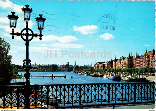 Stockholm - Strandvagen fran Djurgardsbron - 1976 - Sweden - used - JH Postcards