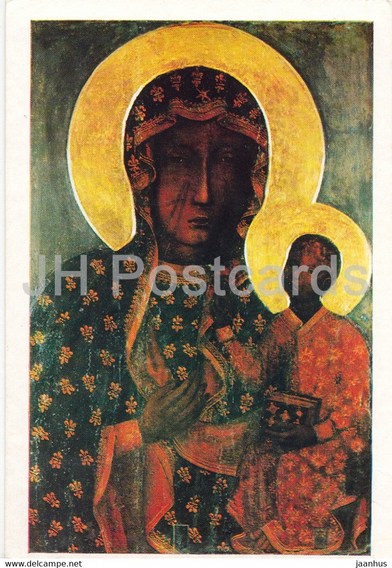 Ikone - Schwarze Madonna von Czestochowa - icon - art - 1969 - Germany DDR - unused - JH Postcards