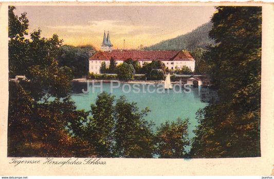 Tegernsee Herzogliches Schloss - castle - 185 - old postcard - Germany - unused - JH Postcards