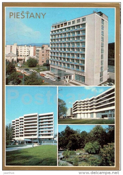 Piestany - spa Balnea Esplanade , Balnea Palace - interhotel Magnolia - Czechoslovakia - Slovakia - used 1986 - JH Postcards