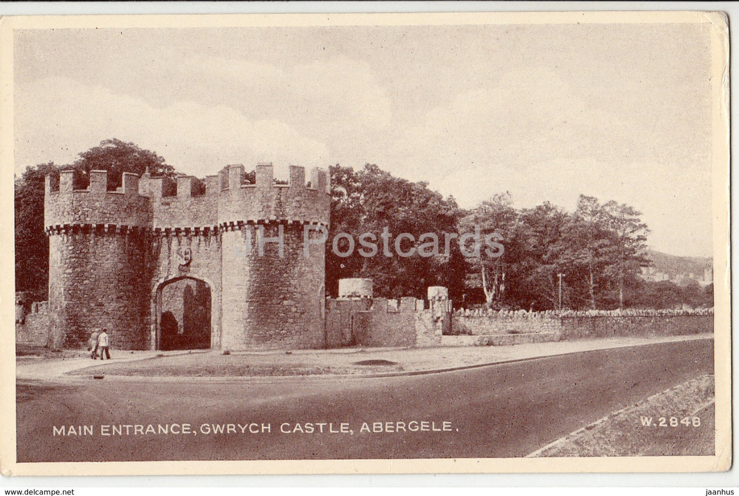 Abergele - Gwrych Castle - Main Entrance - W.2848 - 1952 - United Kingdom - Wales - used - JH Postcards