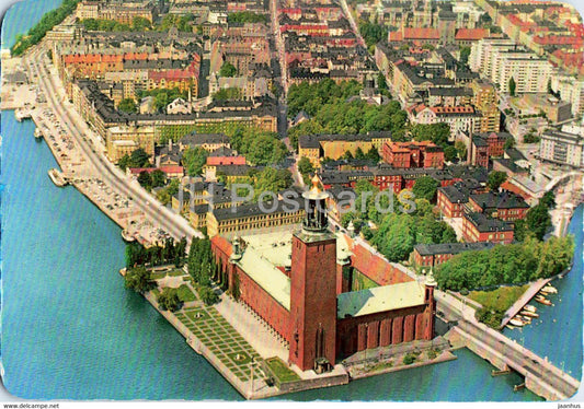 Stockholm - The Townhall - 1961 - Sweden - used - JH Postcards